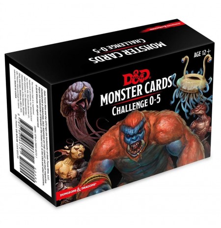Dungeons & Dragons Monster Card Deck Levels 0-5 (195 cards)