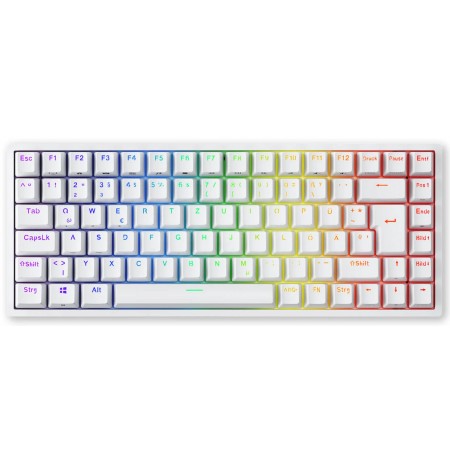 Royal Kludge RK84 TKL white mechanical Keyboard | 75%, Hot-swap, Blue Switches, US