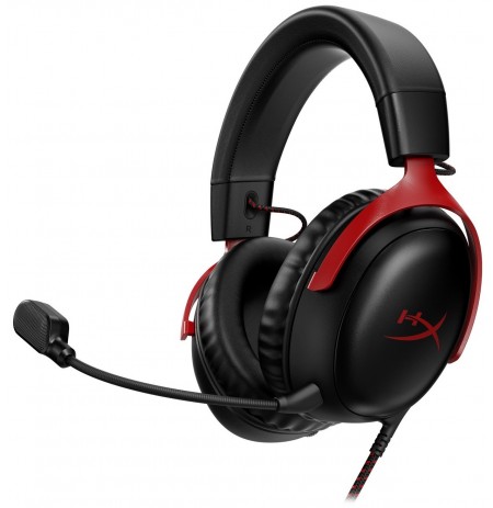 HyperX Cloud III Red Gaming Headset - 7.1 Surround Sound