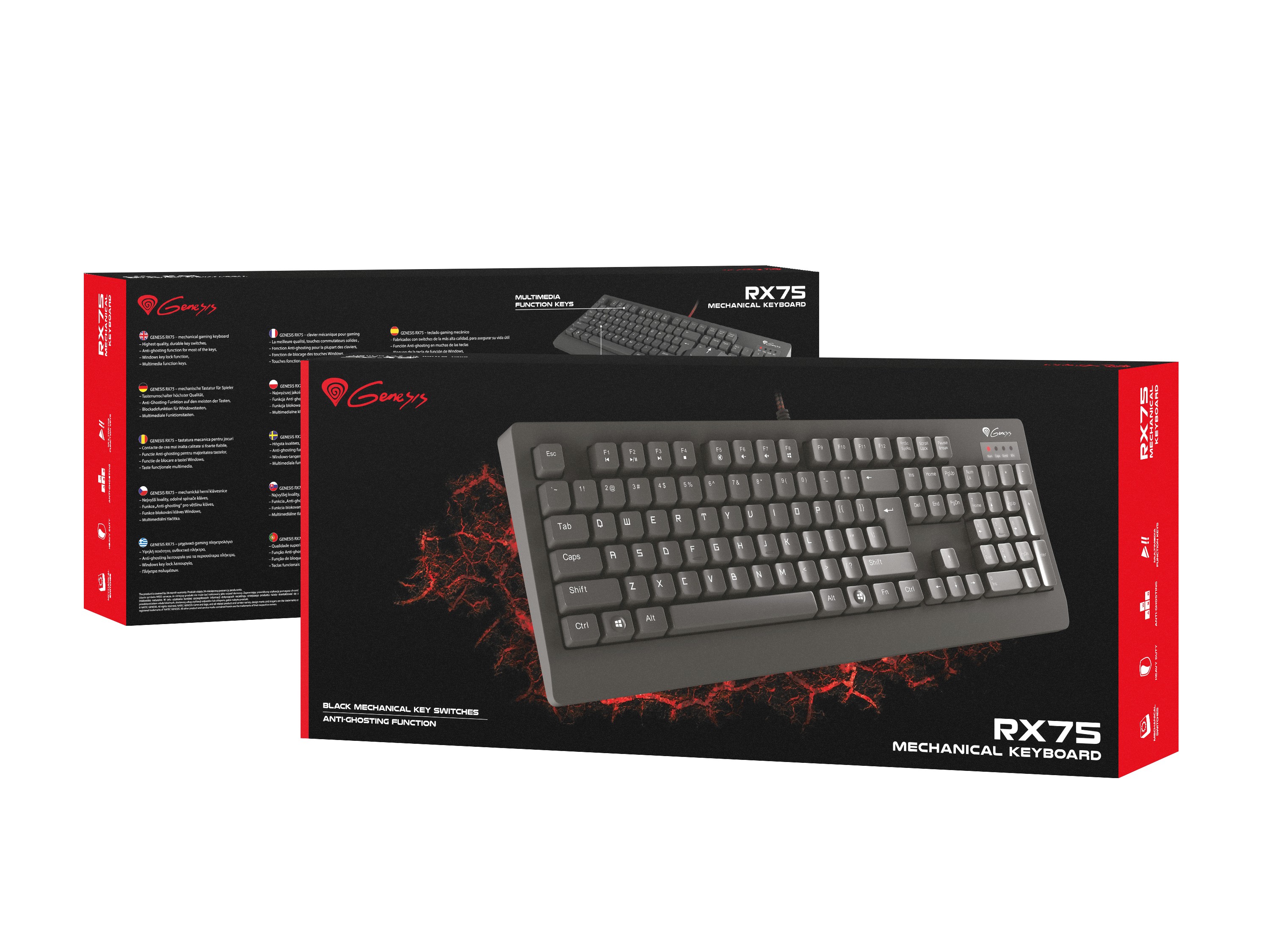 GENESIS RX75 mechaninė klaviatūra US
