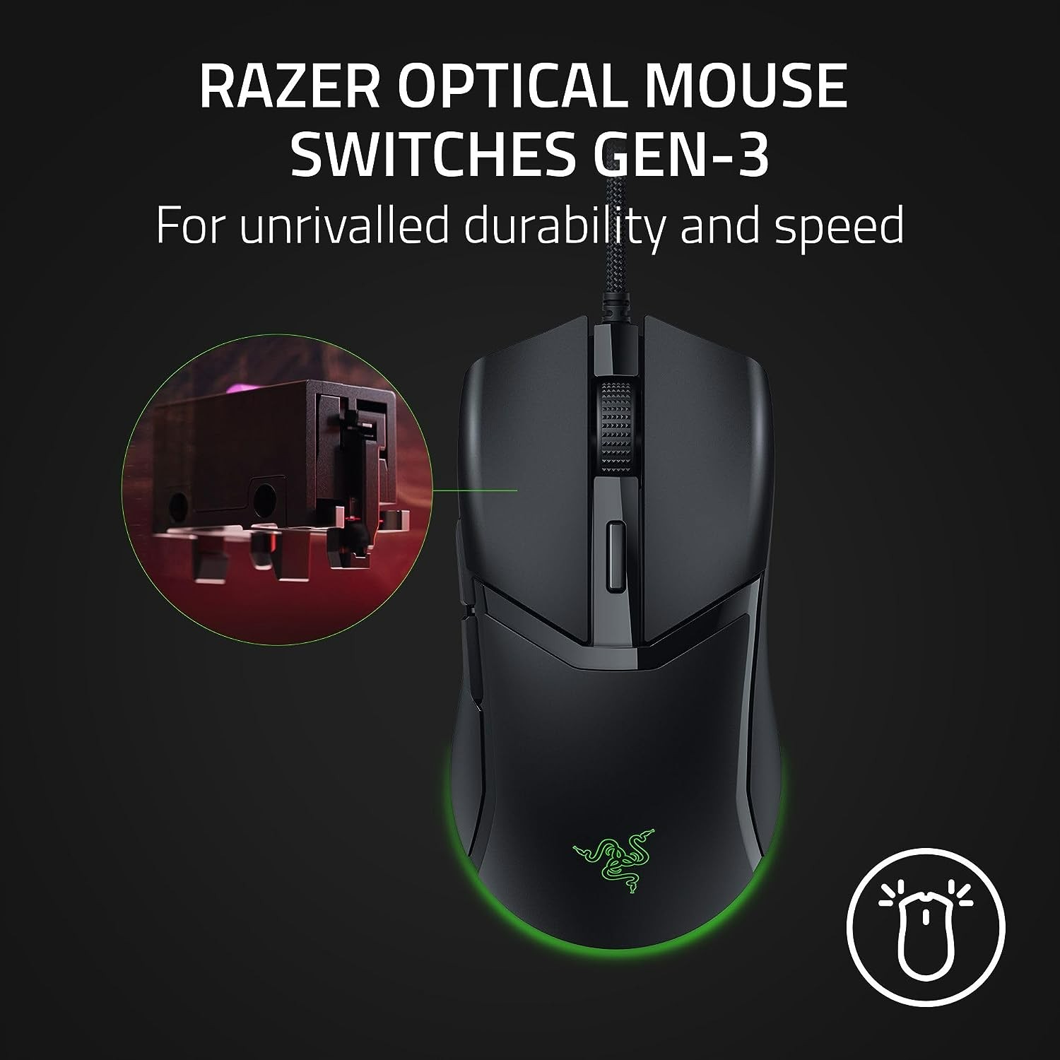 Razer Cobra juoda laidinė žaidimų pelė | 8500 DPI