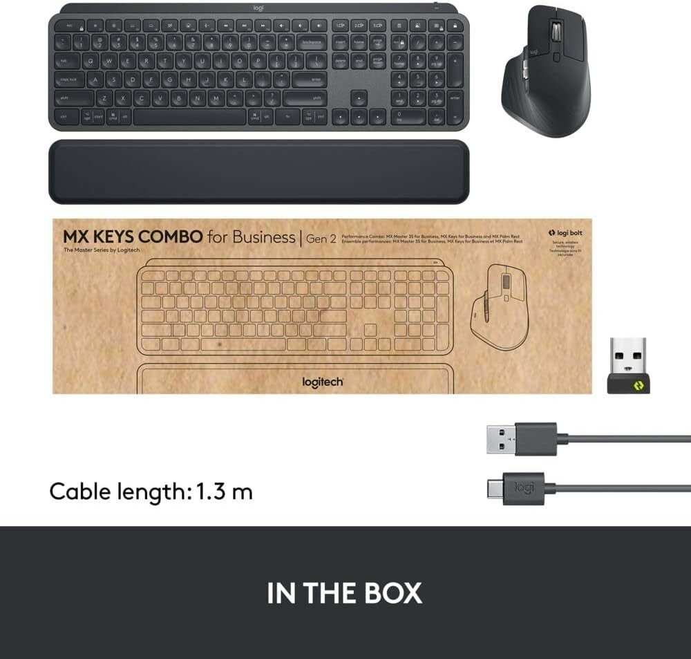 Logitech MX Keys pelės ir klaviatūros rinkinys | GEN 2