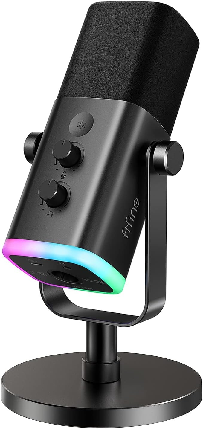 FIFINE AmpliGame AM8 Wired Microphone with RGB