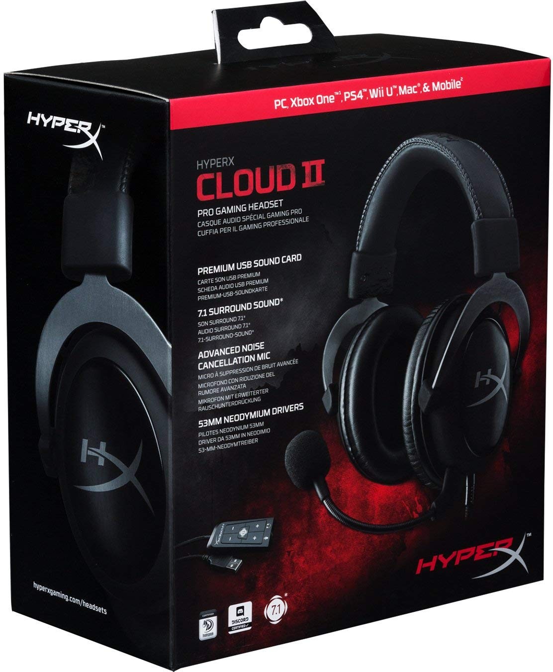 HyperX Cloud II Gaming Headset - 7.1 Surround Sound
