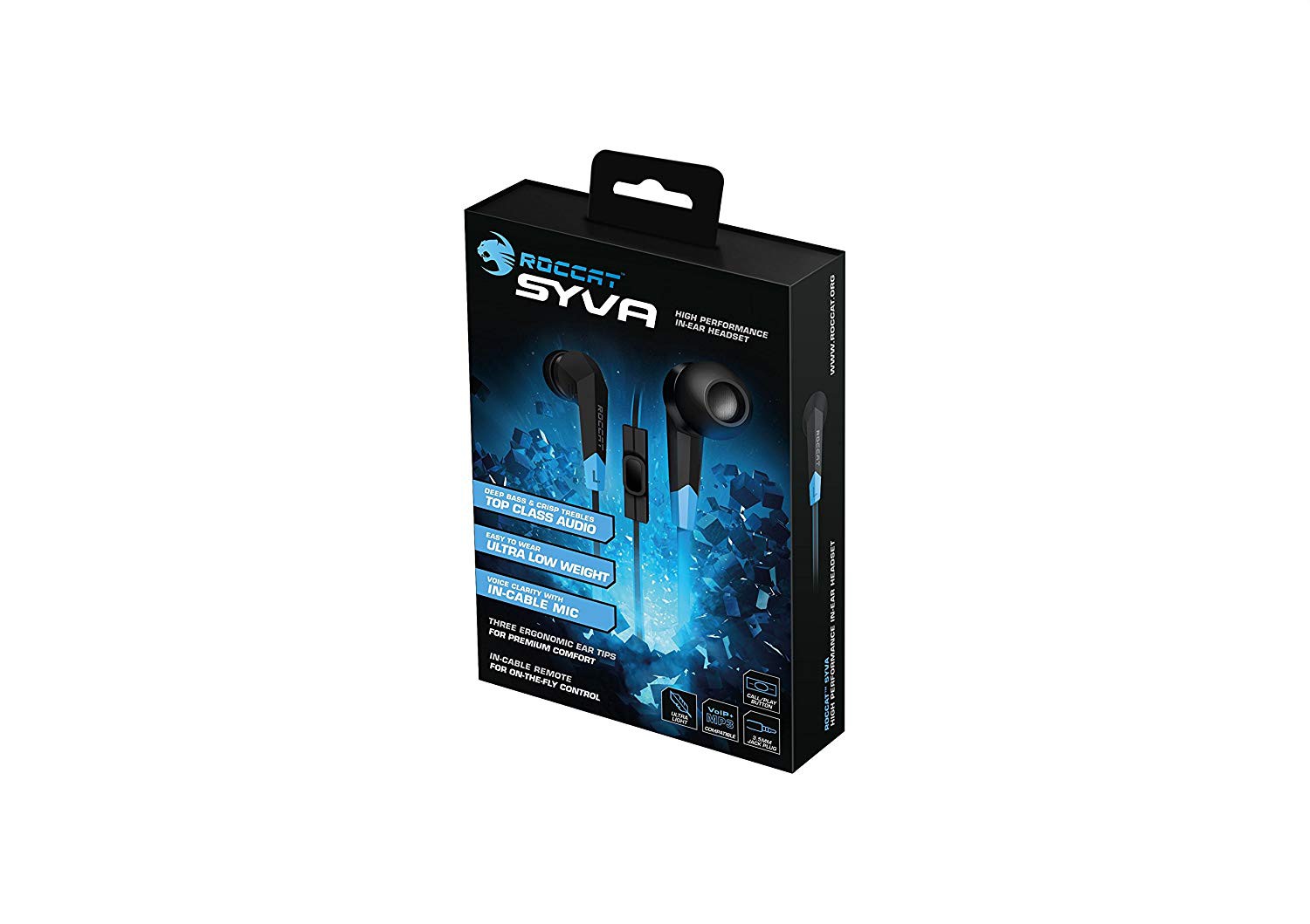 ROCCAT SYVA IN-EAR HEADSET  WITH MIC FOR PC