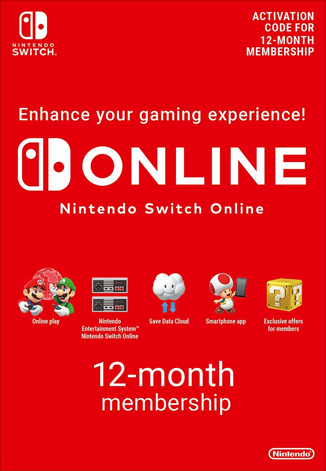 Nintendo Switch Online Membership - 12 Months