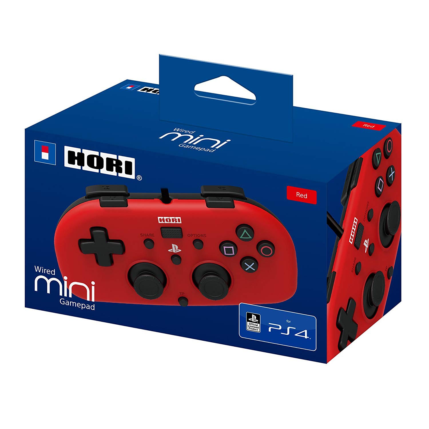 Wired Mini Gamepad  - PlayStation 4 Controller (Red)