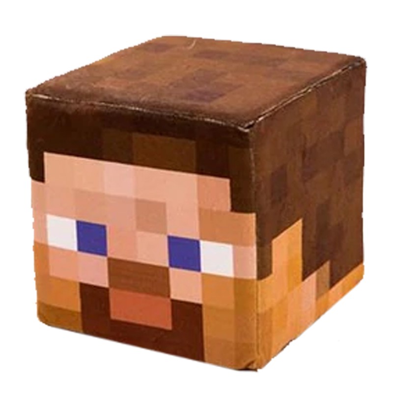 Pliušinis pakabukas Minecraft Steve head | 12-17cm