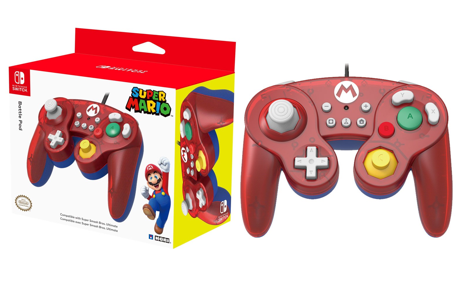 HORI Nintendo Switch Battle Pad (Mario) GameCube Style Controller