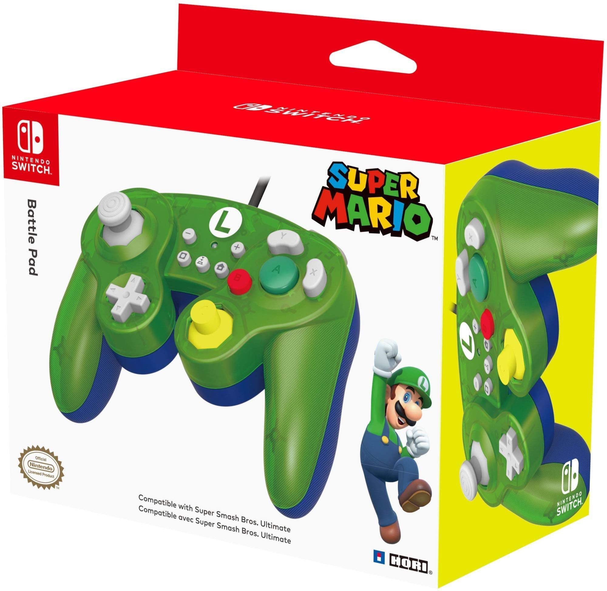 HORI Nintendo Switch Battle Pad (Luigi) GameCube Style Controller