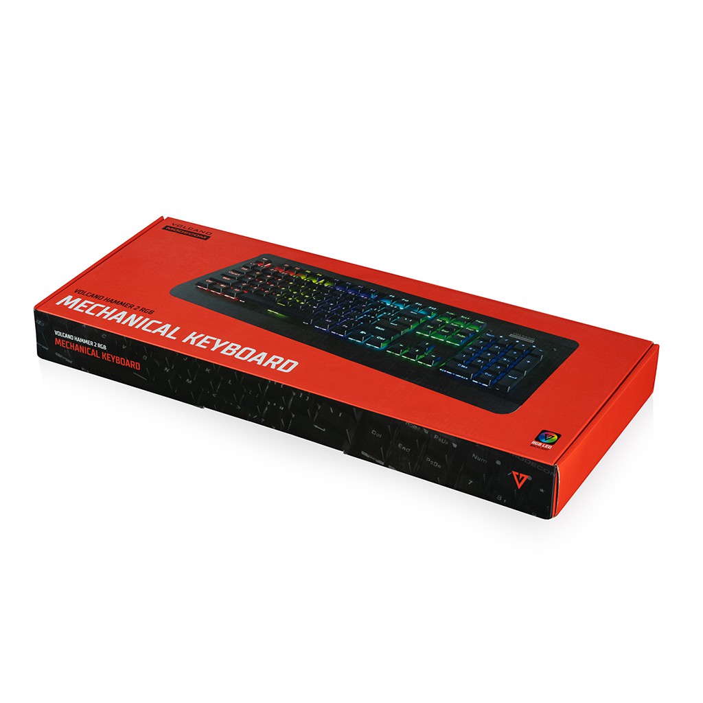 MODECOM VOLCANO HAMMER V2 RGB žaidimų klaviatūra BLUE US