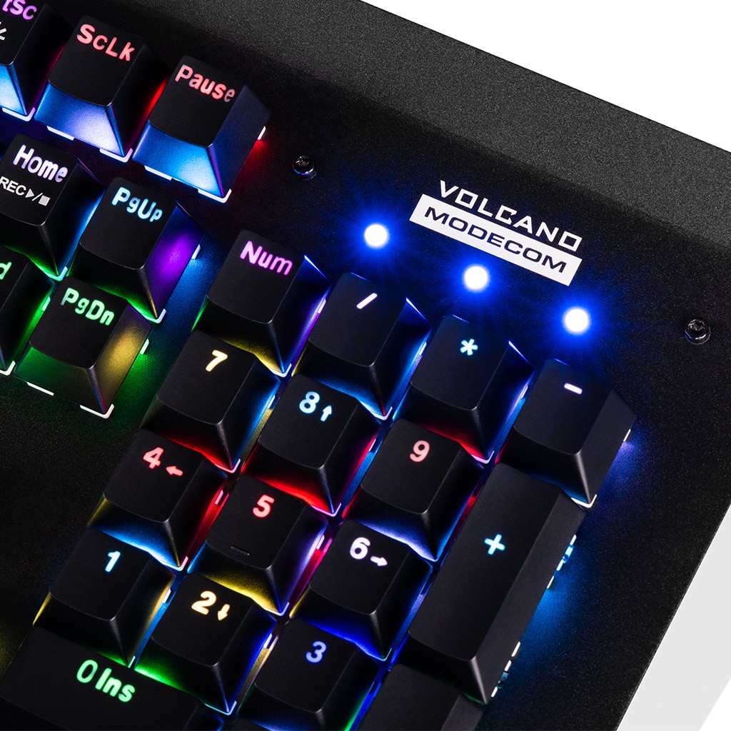 MODECOM VOLCANO HAMMER V2 RGB žaidimų klaviatūra BROWN US