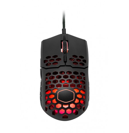 COOLER MASTER MM711 matinė juoda laidinė pelė su RGB | 16000DPI