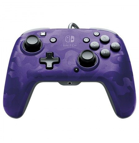 PDP Faceoff Deluxe+ Audio Wired Controller - Purple Camo