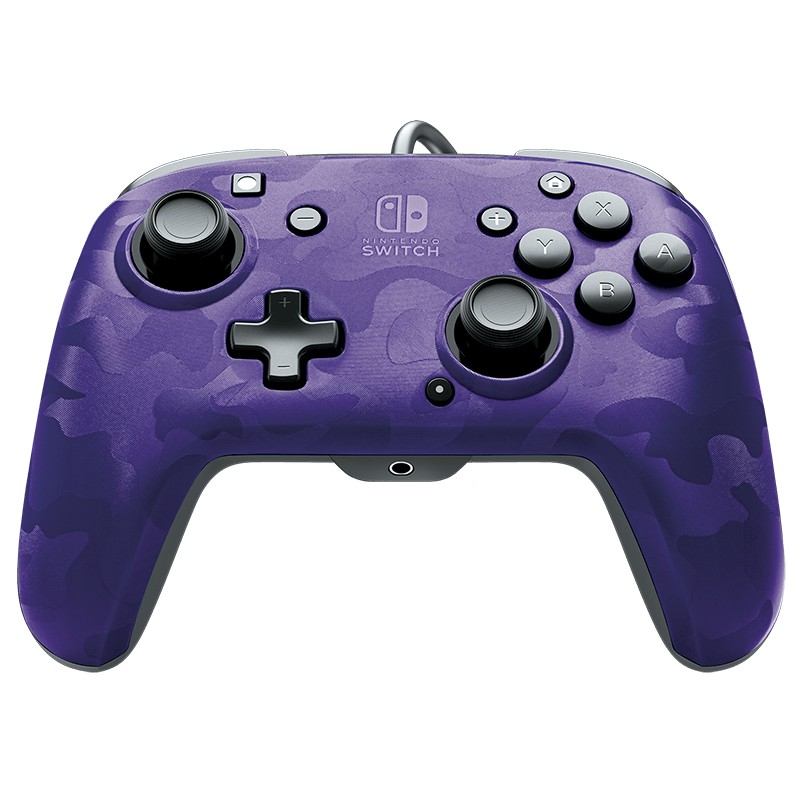 PDP Faceoff Deluxe+ Audio Wired Controller - Purple Camo