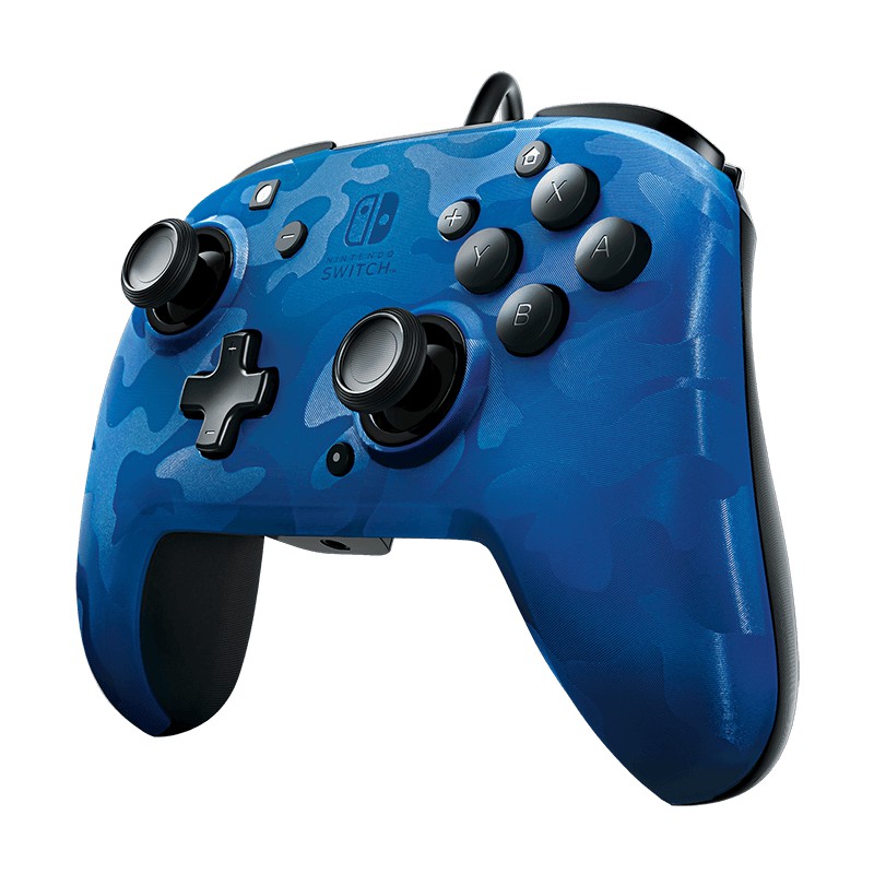PDP Faceoff Deluxe+ Audio Wired Controller - Blue Camo