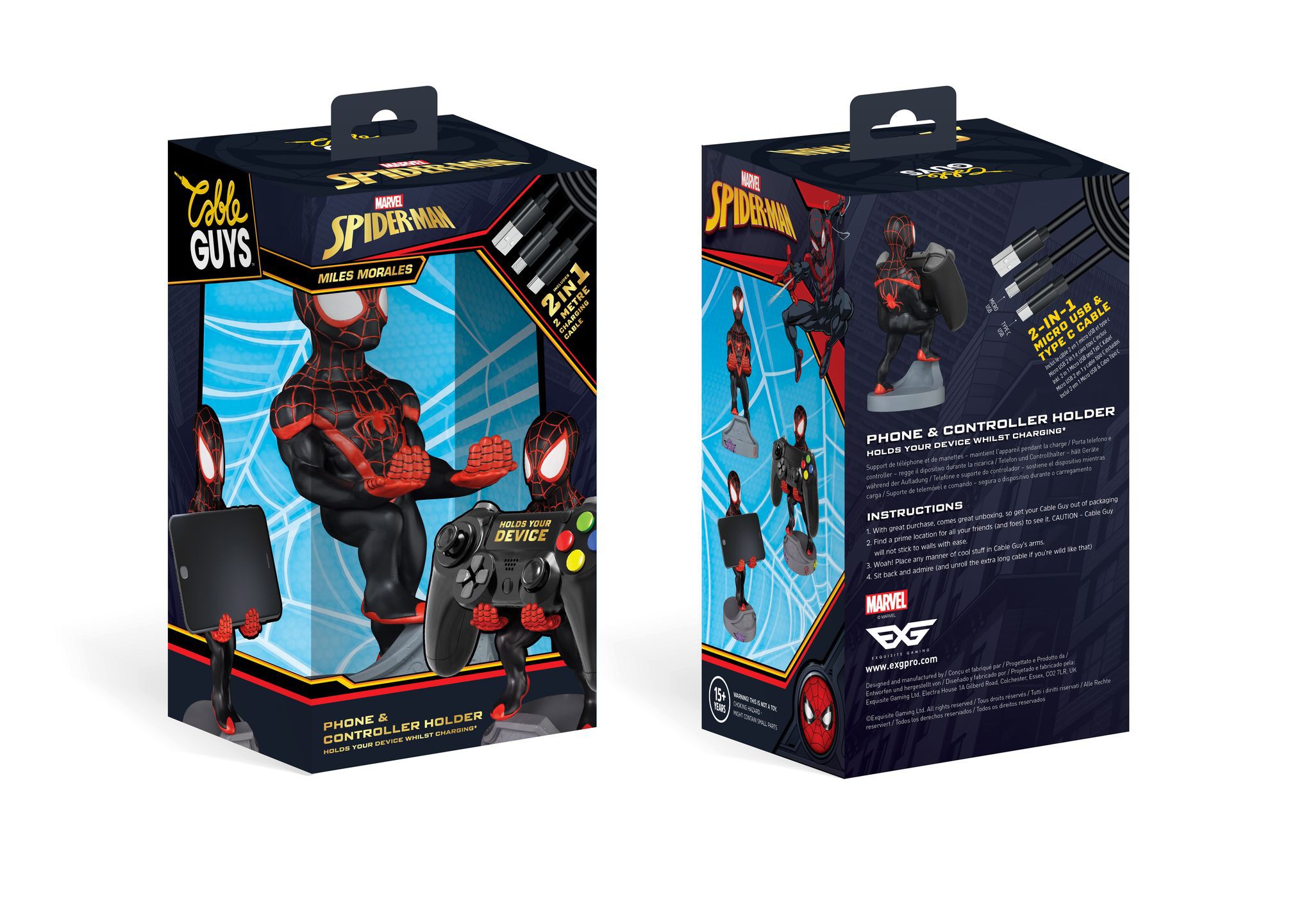 Spider-Man Miles Morales Cable Guy stand