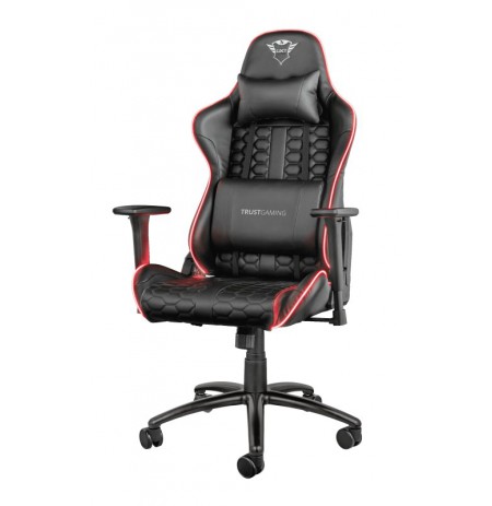 TRUST GXT717 RAYZA RGB LED juoda ergonominė kėdė + PowerBank 