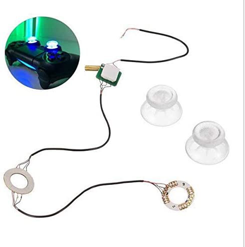Thumb Lever LED Mod W Clear Thumbsticks Cap Set for PS4 Xbox One Controlle