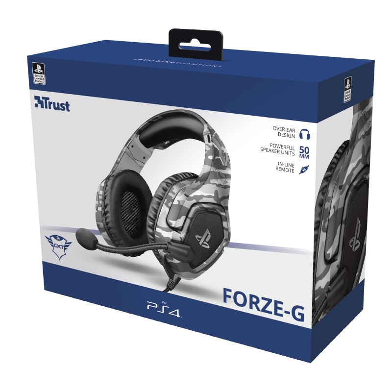 TRUST GXT 488 FORZE PS4 grey wired headset | 3.5mm