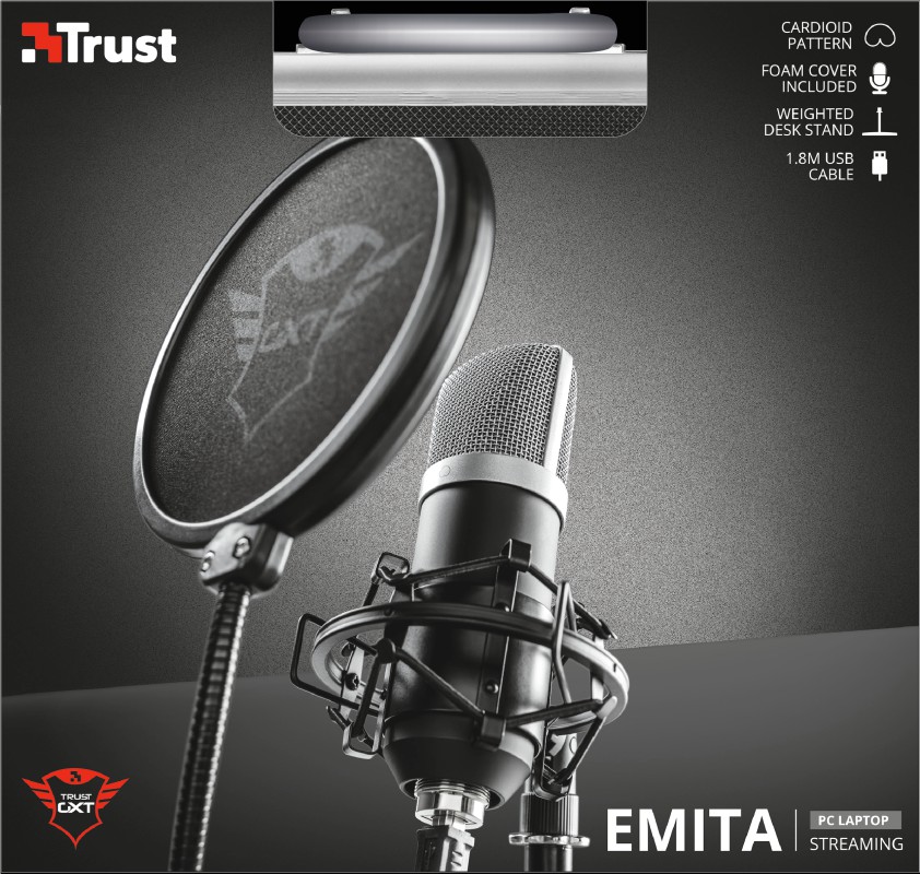 TRUST GXT 252 Emita Streaming Microphone | USB