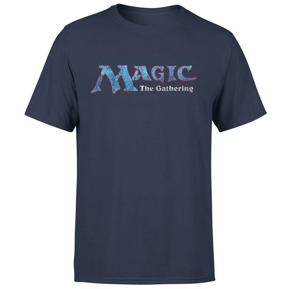 MAGIC THE GATHERING - 93 VINTAGE LOGO NAVY T-shirt SMALL