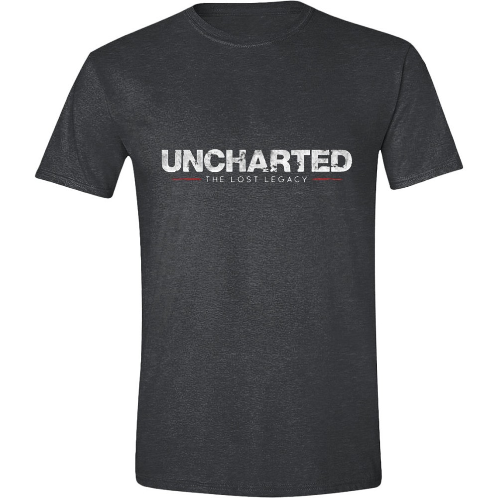 UNCHARTED - THE LOST LEGACY LOGO Grey T-shirt SMALL
