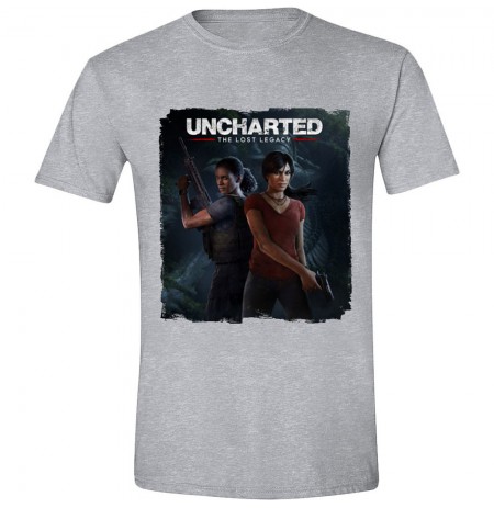 UNCHARTED - THE LOST LEGACY COVER pilki marškinėliai - XL dydis