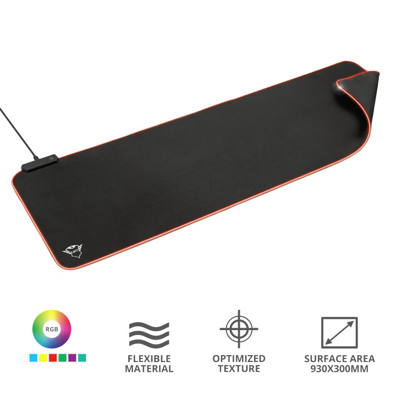 TRUST GXT 764 Glide-Flex RGB Mouse Pad XXL | 930x300x3mm