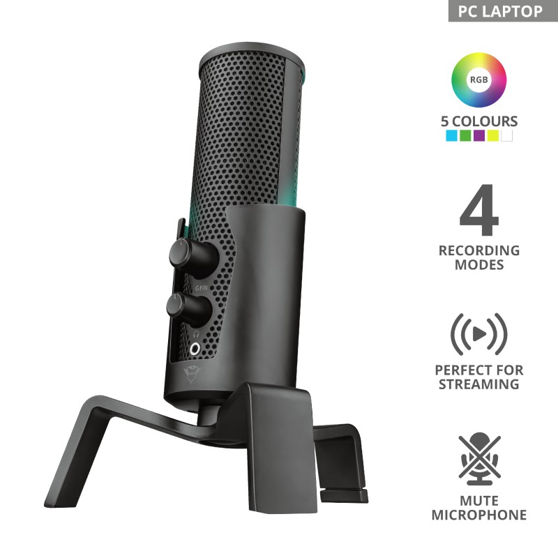 TRUST GXT 258 Fyru 4-in-1 Streaming Microphone | USB