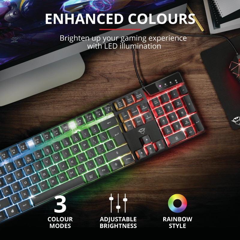 TRUST GXT 835 Azor Illuminated Gaming Keyboard