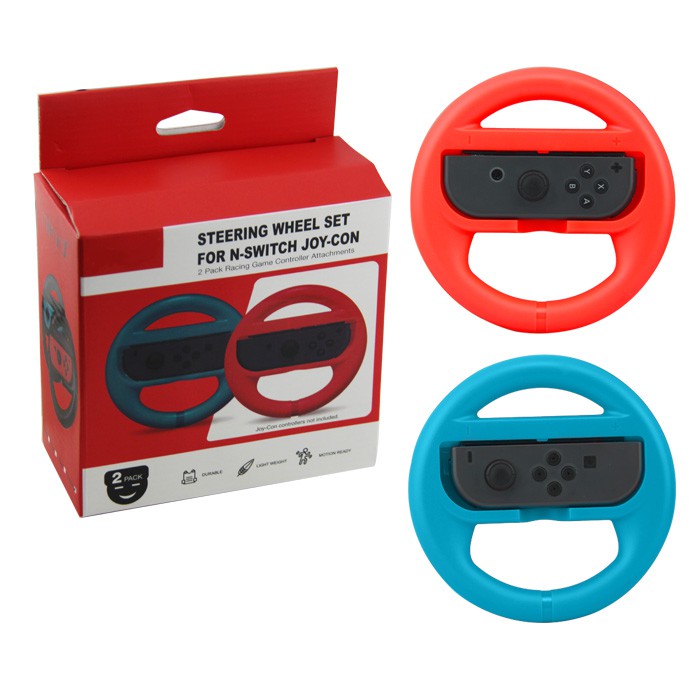 Nintendo Switch Joy-Con Steering Wheel Set (Red + Blue) 2pcs 