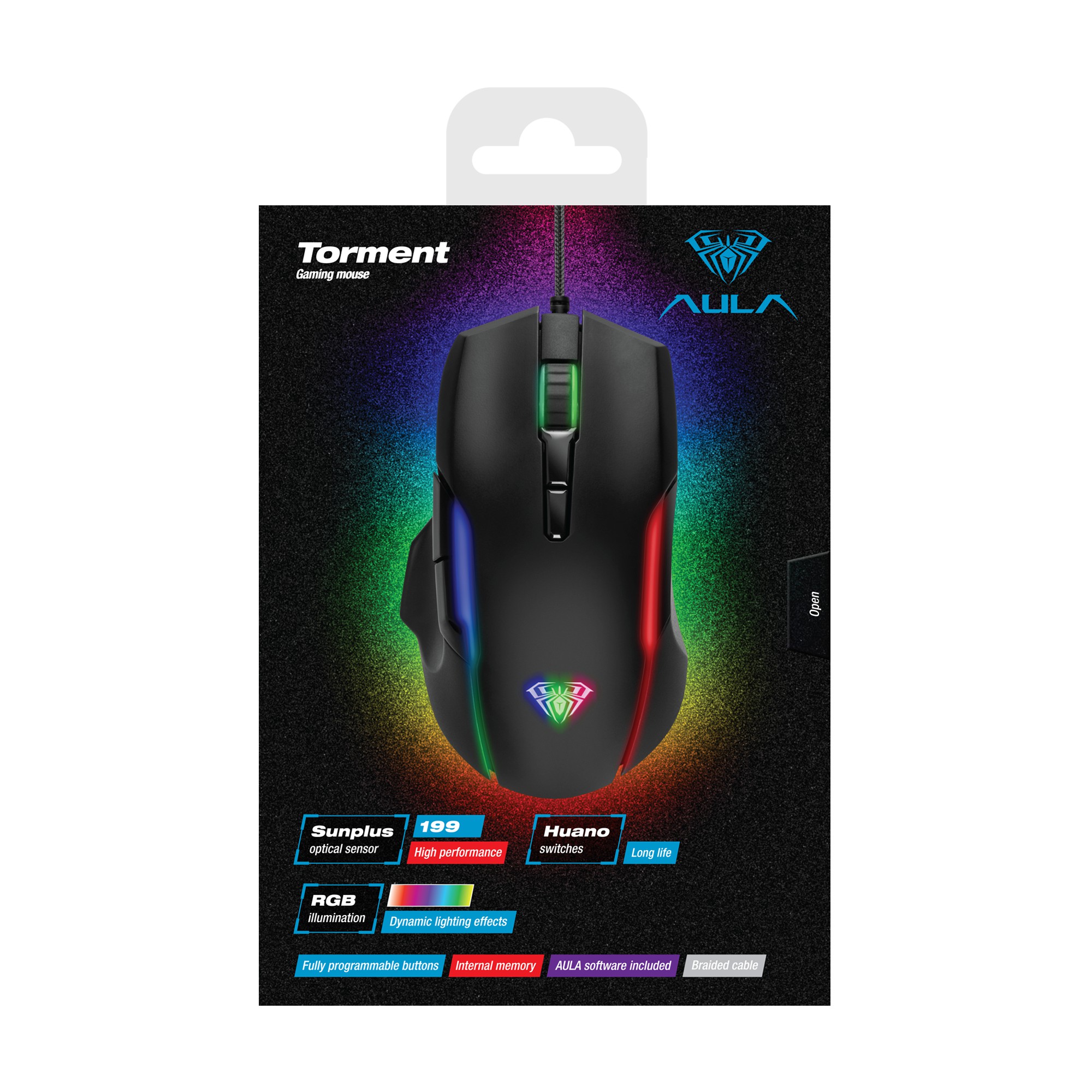 AULA Torment wired mouse | 6400 DPI
