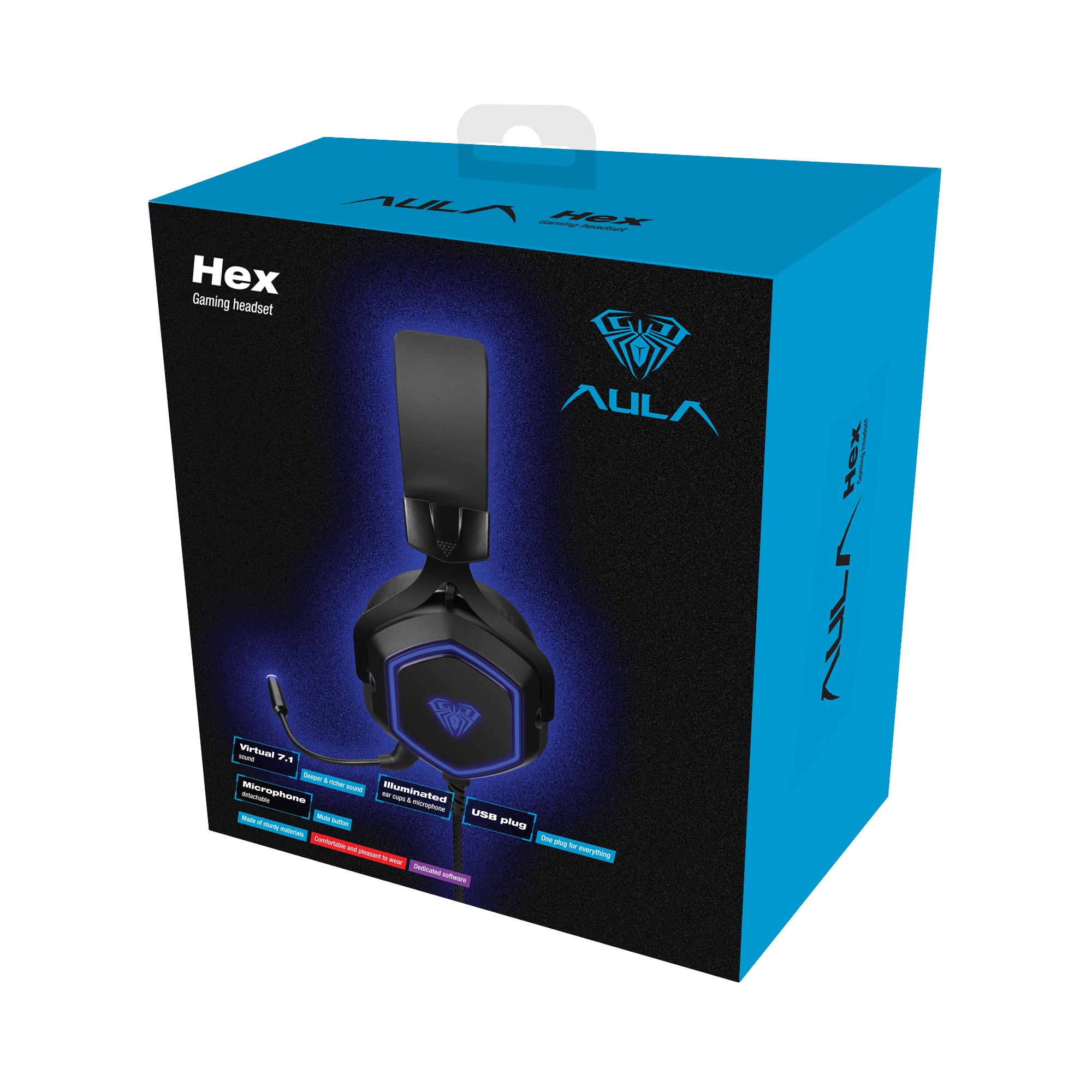 AULA HEX gaming headset 7.1 | USB