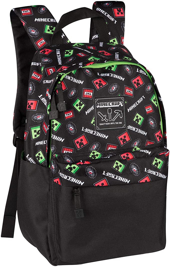 Minecraft Scatter Creeper Kids 17"  Backpack