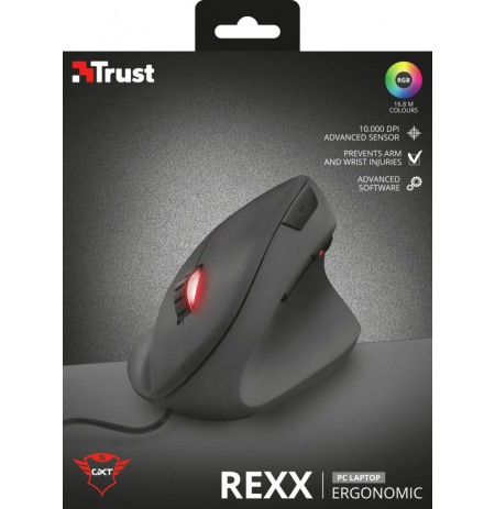 TRUST GXT 144 Rexx Ergonomic Vertical Gaming Mouse | 10000 DPI