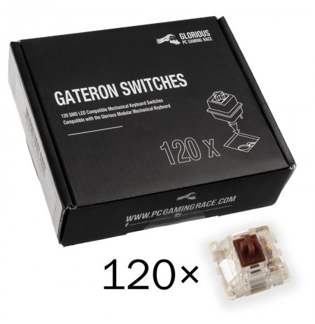 Glorious PC Gaming Race Gateron Brown switchai | Tactile & Soft
