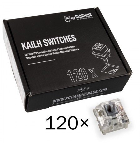 Glorious PC Gaming Race Kailh Speed Silver Switches | Linear & Silent (120 pcs)
