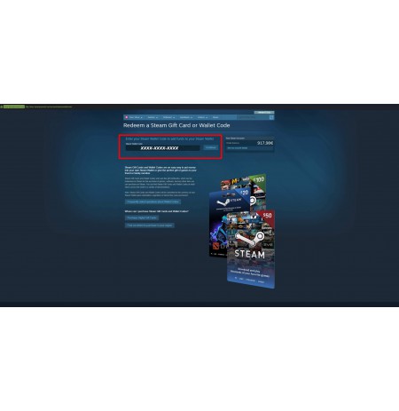 Steam Gift Card 20 EUR