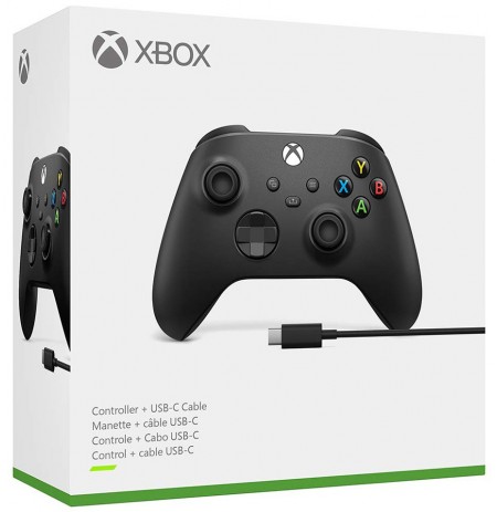 Xbox Series Wireless Controller - Carbon Black with usb-c cable