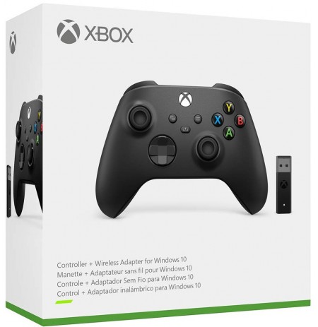 Xbox Series belaidis valdiklis su adapteriu (Carbon Black)
