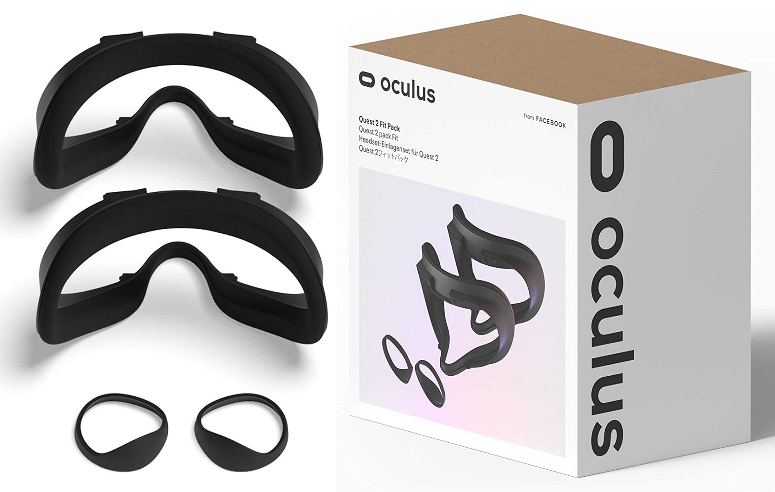 Oculus Quest 2 Fit Pack - dvi vidinės veido kaukės + šviesos blokatoriai