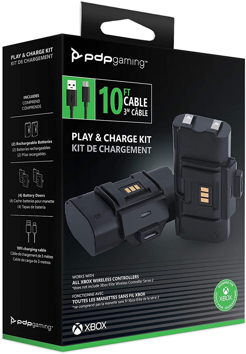 PDP Play & Charge rinkinys skirtas Xbox Series X|S, Xbox One