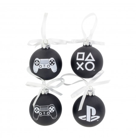 Playstation Glass Ball Christmas Ornaments Set of 4 