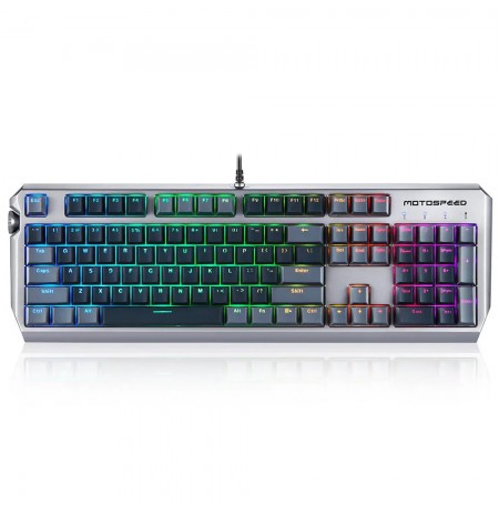 MOTOSPEED CK80 mechanical keyboard with RGB (US, Silver Switches)