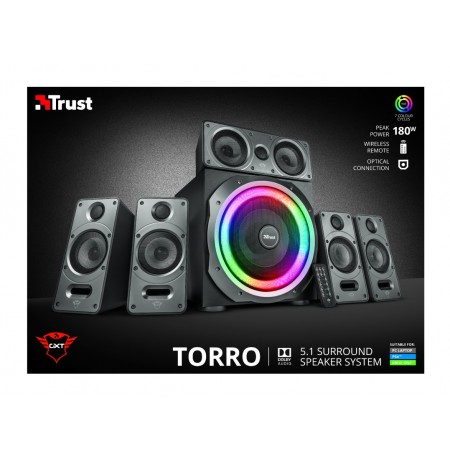 TRUST GXT 698 Torro RGB-Illuminated 5.1 Speaker Set