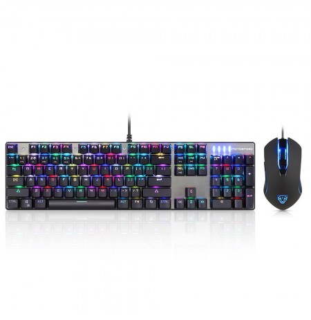 MOTOSPEED CK888 mechanical keyboard with RGB (US, BLUE switch) + mouse combo