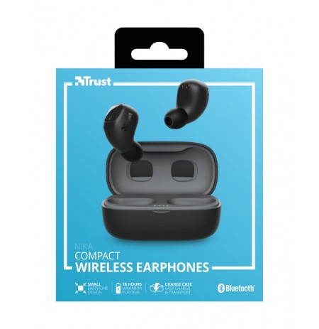 TRUST Nika black wireless earphones (Bluetooth)