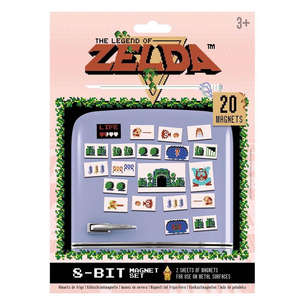 The Legend of Zelda (RETRO) magnetukų rinkinys 20vnt.
