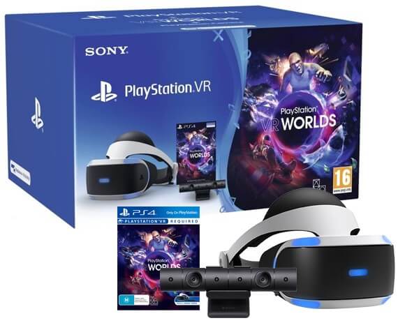 Virtualios realybės akiniai Sony PlayStation VR su PS4 kamera ir žaidimu VR Worlds